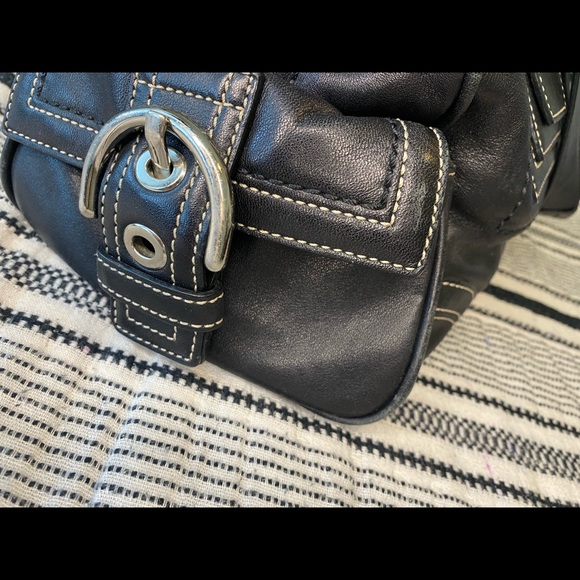 Coach Black Leather Handbag - Picture 4 of 9